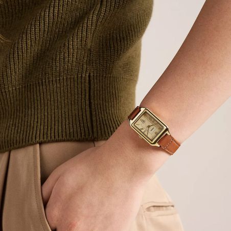 Montre Femme Quartz Fossil Raquel Cuir Marron ES5504