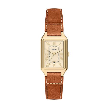 Montre femme quartz fossil raquel cuir marron es5504 – montre femme chic et tendance
