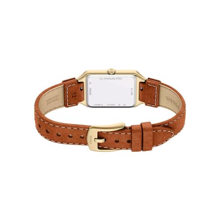 Montre femme quartz fossil raquel cuir marron es5504 – montre femme chic et tendance