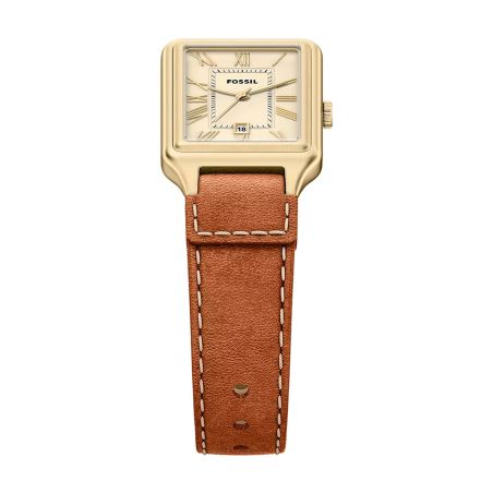 Montre femme quartz fossil raquel cuir marron es5504 – montre femme chic et tendance
