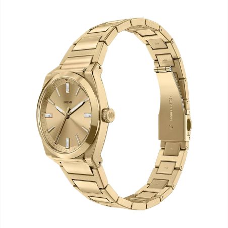 Montre femme quartz fossil everett acier dorée es5492 – montre femme chic et tendance