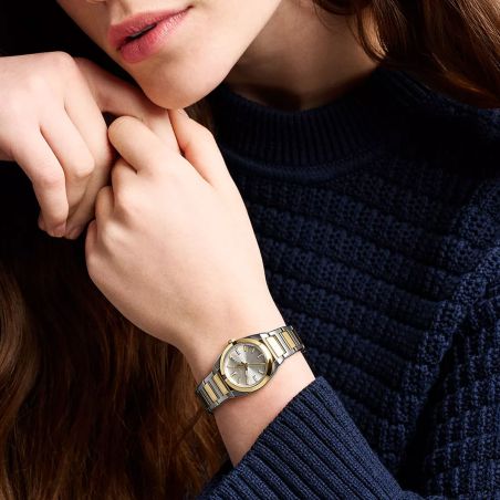 Montre Femme Quartz Fossil Everett Acier Bicolore ES5494