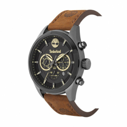 Montre homme chronographe timberland ashmont cuir doux marron - montres - edora - 1