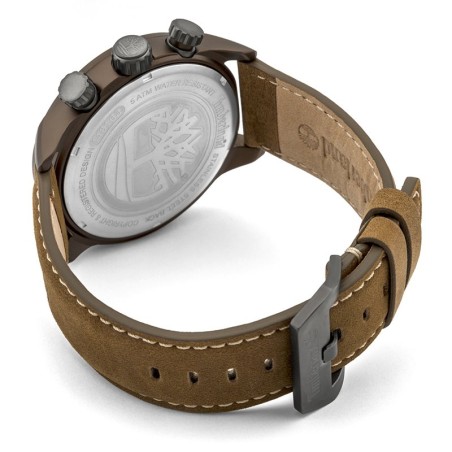 Montre homme chronographe timberland henniker ii cuir marron – analogiques