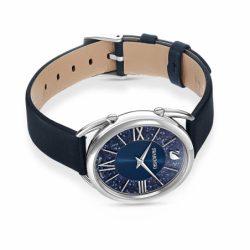 Montre femme swarovski 25 anniversary crystalline glam cuir bleu - montres - edora - 2