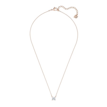 Collier femme solitaire swarovski attract métal doré rose et cristaux – tous nos colliers femme