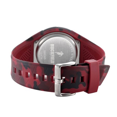 Montre homme ruckfield silicone rouge et noir – digitales