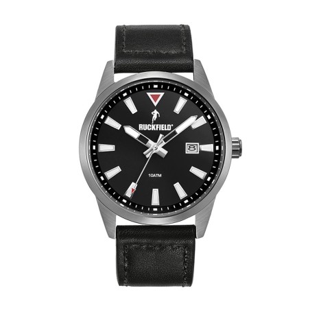 Montre homme ruckfield cuir noir – analogiques