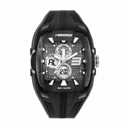 Montre Homme Ana-digital Ruckfield Multifonction Silicone Noir