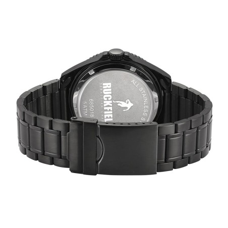 Montre homme ruckfield acier noir – analogiques