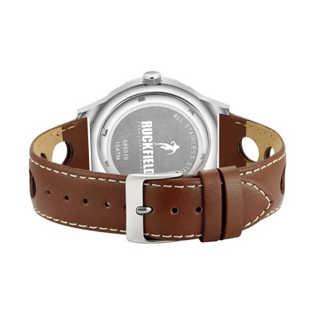 Montre homme ruckfield cuir marron – analogiques