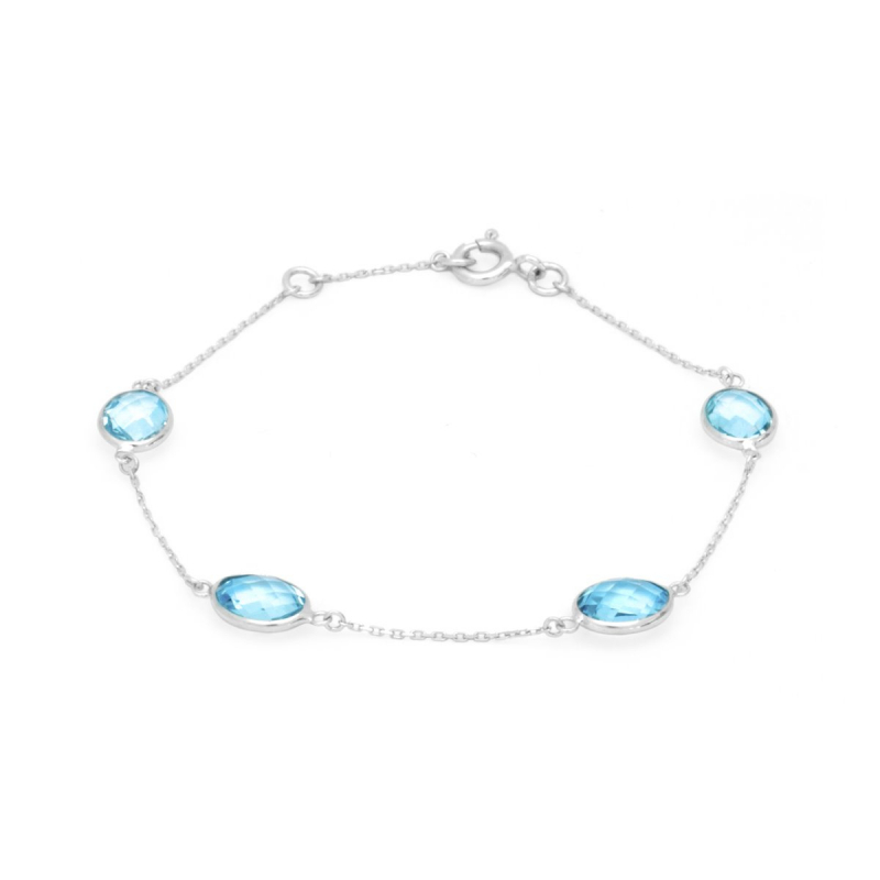 Bracelet luxe Or blanc et Or 375/1000 carats MON-BIJOU