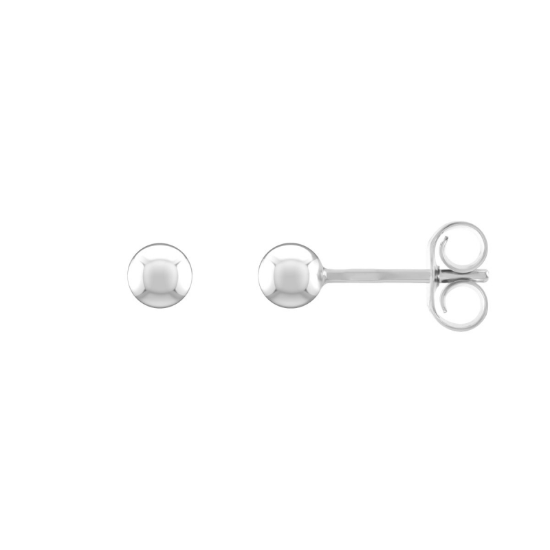 Boucles d'oreilles femme puces boules or 375/1000 blanc - puces - edora Boucles d'oreilles femme puces boules or 375/1000 blanc - puces - edora