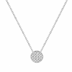 Collier femme rond or 375/1000 blanc et diamants - plus-de-colliers-femmes - edora - 0