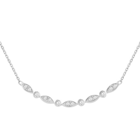 Collier femme or 375/1000 blanc et oxydes – tous nos colliers femme