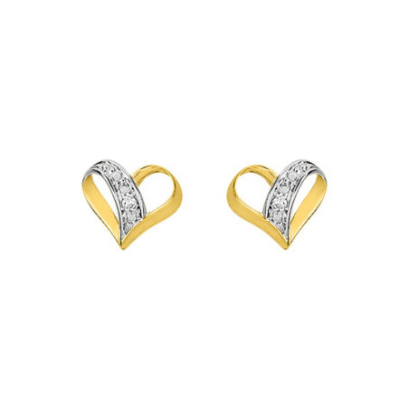 Boucles d’oreilles puce or, argent & clous d’oreille argent, or - puces - edora - 1