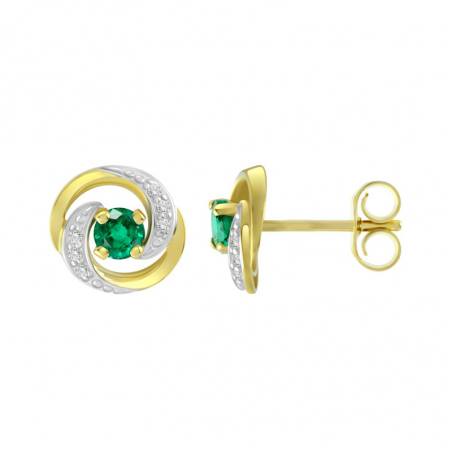 Boucles d’oreilles puce or, argent & clous d’oreille argent, or - puces - edora - 1