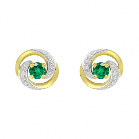 Boucles d’oreilles puce or, argent & clous d’oreille argent, or - puces - edora - 2