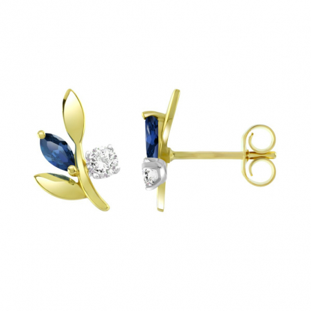 Boucles d’oreilles puce or, argent & clous d’oreille argent, or - puces - edora - 1