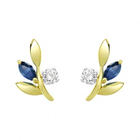 Boucles d’oreilles puce or, argent & clous d’oreille argent, or - puces - edora - 2