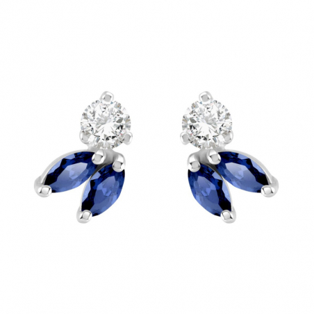 Boucles d’oreilles puce or, argent & clous d’oreille argent, or - puces - edora - 2
