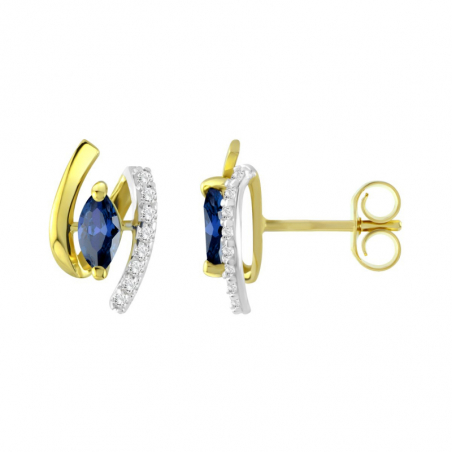 Boucles d’oreilles puce or, argent & clous d’oreille argent, or - puces - edora - 1