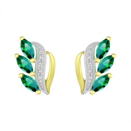 Boucles d’oreilles puce or, argent & clous d’oreille argent, or - puces - edora - 2