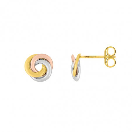 Boucles d’oreilles puce or, argent & clous d’oreille argent, or - - edora - 1