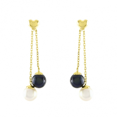 Boucles d’oreilles or 9 carats, boucles d’oreilles or 375 - pendantes - edora - 1