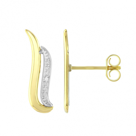 Boucles d’oreilles puce or, argent & clous d’oreille argent, or (3) - puces - edora - 1
