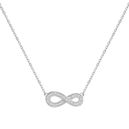 Collier femme infini or 750/1000 blanc et diamants – tous nos colliers femme