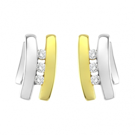 Boucles d'oreilles or 750 & boucles d'oreilles 18 carats - puces - edora - 2