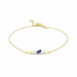 Bracelet Femme OR 750/1000 Diamants et Saphir
