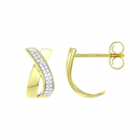 Boucles d’oreilles puce or, argent & clous d’oreille argent, or (2) - puces - edora - 1