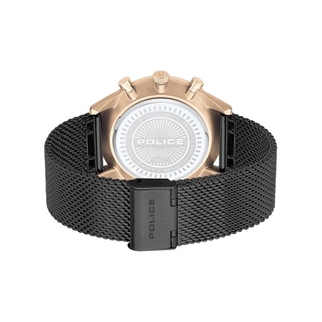 Montre homme chronographe silfra police acier noir – analogiques