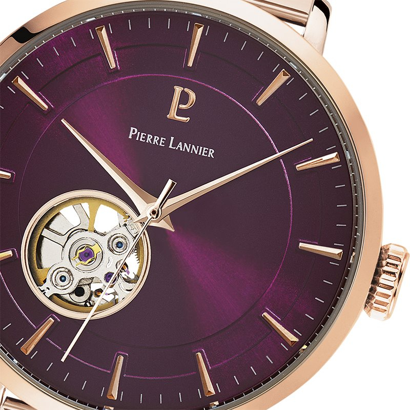 Montre femme automatique pierre lannier acier rose automatiques edora