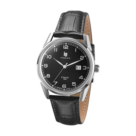 Montre homme lip himalaya 40 gris cuir noir – montre vintage homme casio