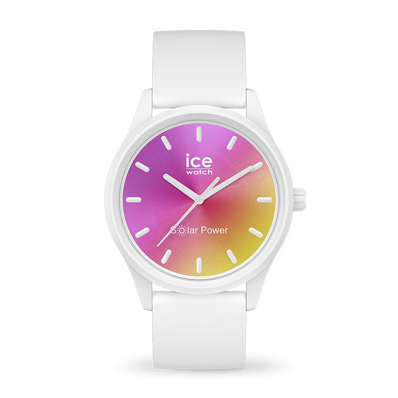 Montre Femme Solaire ICE WATCH Sunset california Silicone Blanc