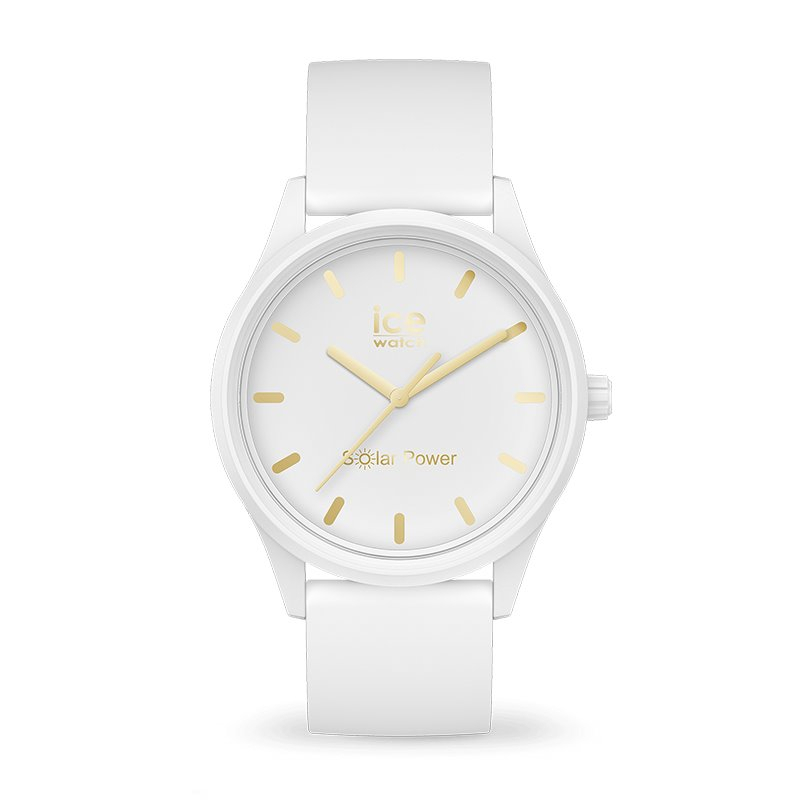 Montre Femme Solaire ICE WATCH White gold Silicone Blanc
