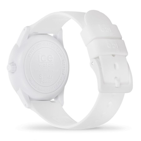 Montre femme solaire ice watch white gold silicone blanc – analogiques