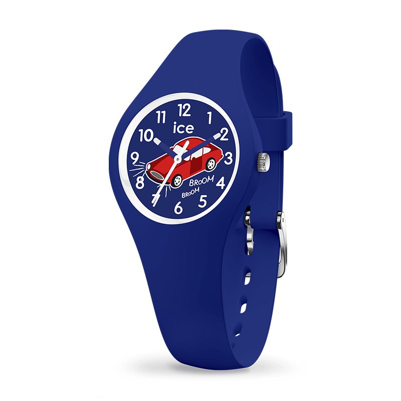 Montre enfant voiture ice watch silicone bleu - montres - edora