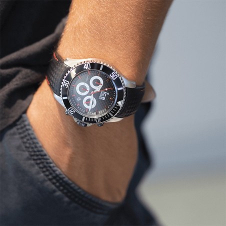 Montre homme chronographe ice watch cuir noir – analogiques
