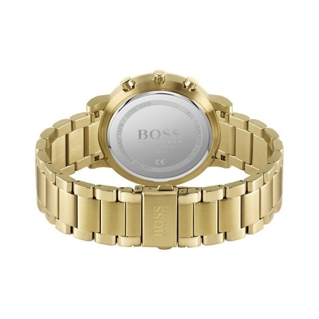 Montre homme boss chronographe acier doré – analogiques