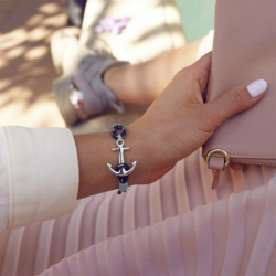 Bracelet tom hope ice blue xs argent 925/1000 et cordon - accueil - edora - 2