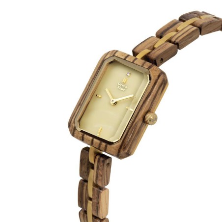 Montre femme greentime bois zebre – analogiques