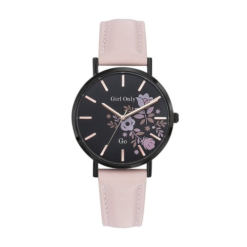 Montre femme Girl Only cuir rose clair