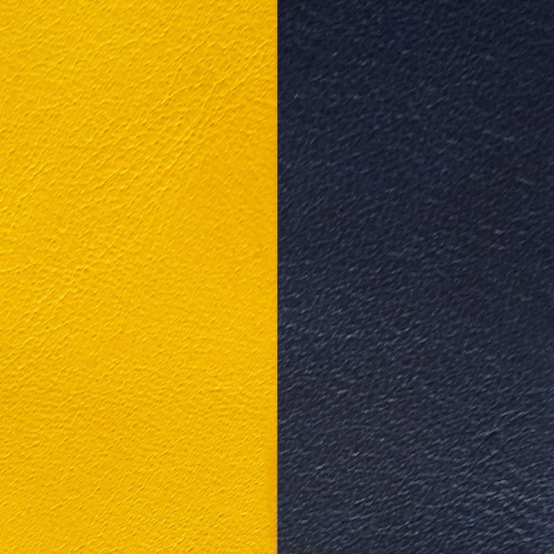 Vinyle boucles d'oreilles demi-rond 30mm les georgettes jaune et marine - accessoires-les-georgettes - edora