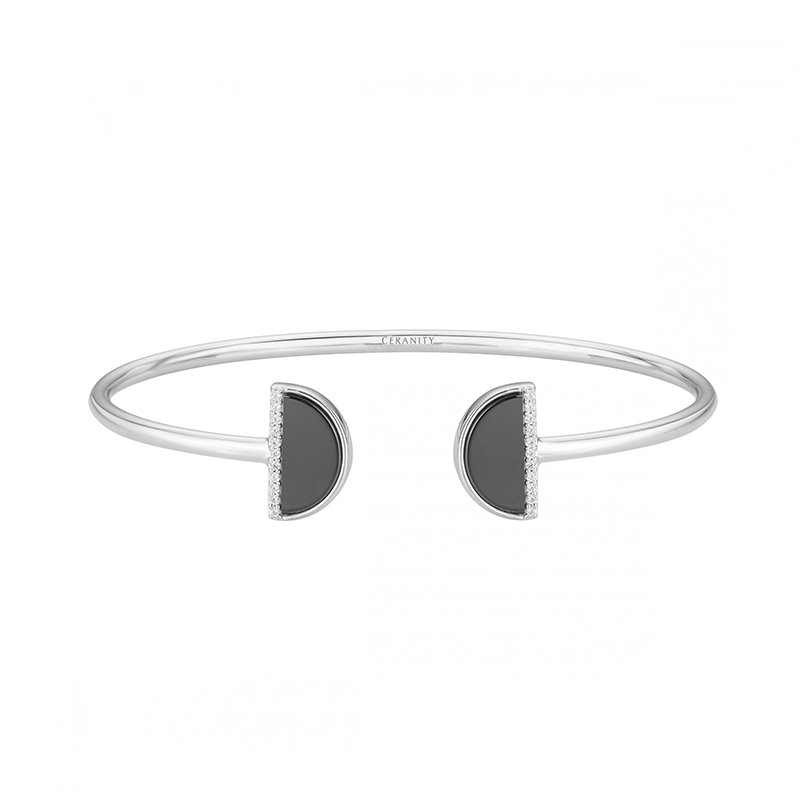 Bracelet femme chaîne double argent 925/1000 et oxydes - plus-de-bracelets- femmes - edora