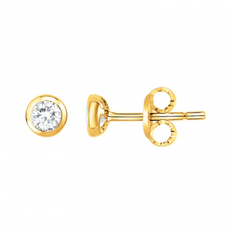 Boucles d’oreilles puce or, argent & clous d’oreille argent, or (3) - puces - edora - 1