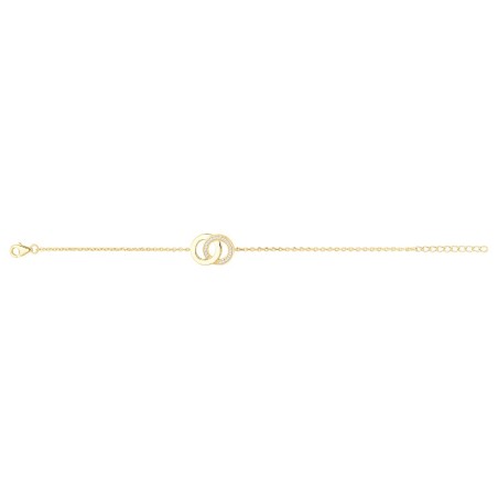 Bracelet femme cercles plaque or jaune et oxydes – corbeille